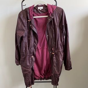 Dark plum rain jacket